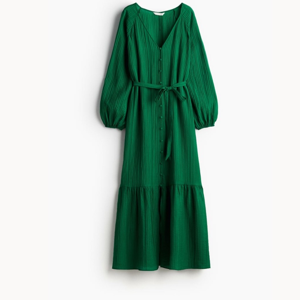 Tie-belt Crepe Dress